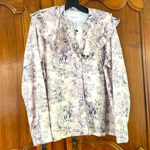 NWT, the shirt, silk top, L